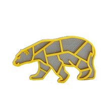 Brošne - Ľadový medveď silver/yellow - 10482987_