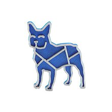 Brošne - Bulldog nobble blue/silver - 10484659_