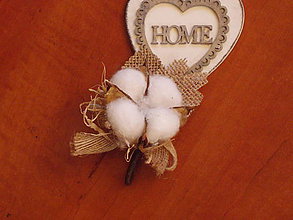 Svadobné pierka - 311. Vintage jutové pierko z bavlníka pre ženícha a rodičov - 10484593_