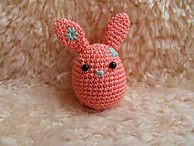 Dekorácie - Veľkonočný zajačik - vajíčko :-) (Oranžová) - 10486974_