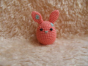 Dekorácie - Veľkonočný zajačik - vajíčko :-) (Oranžová) - 10486973_