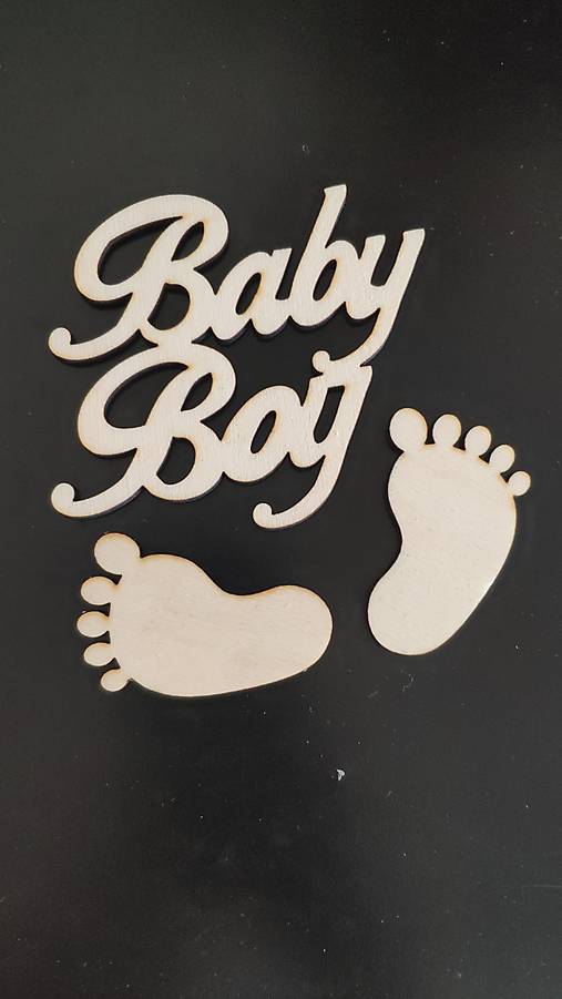  - Nápis Babyboy alebo Babygirl + silueta nožičiek (Baby Boy) - 10487746_