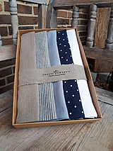 Úžitkový textil - Darčeková sada Linen Towels Classic - 10488206_