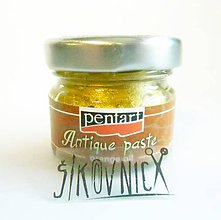 Farby-laky - Antikovacia pasta, 20 ml (zlatá) - 10490471_