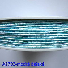 Galantéria - Šujtáš PEGA 3mm-1m (A1703-modrá detská) - 10493360_