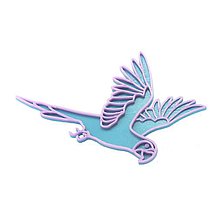 Brošne - Papagáj turqouise blue/violet - 10492134_