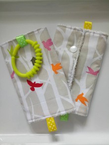 Detský textil - Ochranné návleky slintáčiky na popruhy na ergonosič vtáčiky - 10491613_