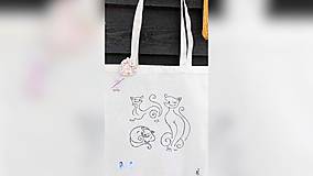 Nákupné tašky - ♥ Plátená, ručne maľovaná taška ♥ - 10494696_