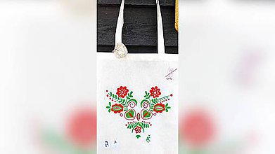 Nákupné tašky - ♥ Plátená, ručne maľovaná taška ♥ - 10494480_