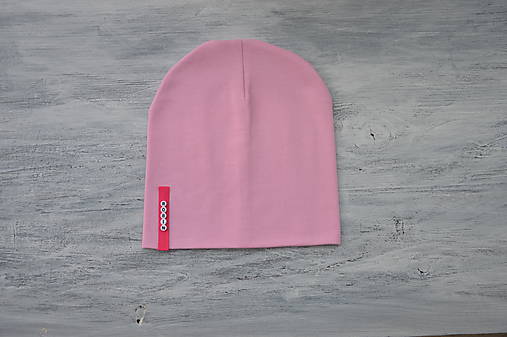 Detské súpravy - Set čiapka s menom + nákrčník Elastic- 21 odtieňov (sýtoružový  štítok) - 10495268_