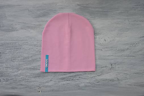 Detské súpravy - Set čiapka s menom + nákrčník Elastic- 21 odtieňov (tyrkisový  štítok) - 10495270_