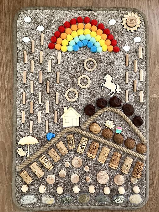 Hračky - Senzomotorický koberček Rainbow - 10495857_