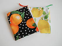 Úžitkový textil - EKO Vrecúško so sieťkou - Pomaranče - 10500991_