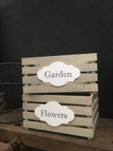 Nábytok - Bednička do záhrady “ šedá “ (Flowers) - 10500267_