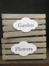 Nábytok - Bednička do záhrady “ šedá “ (Flowers) - 10500269_