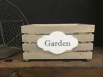 Nábytok - Bednička do záhrady “ šedá “ (Flowers) - 10500270_
