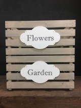 Nábytok - Bednička do záhrady “ šedá “ (Flowers) - 10500271_