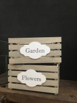 Nábytok - Bednička do záhrady “ šedá “ (Flowers) - 10500272_