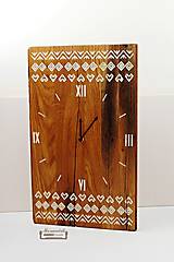 Hodiny - Drevené hodiny Čičmiansky ornament - 10502335_