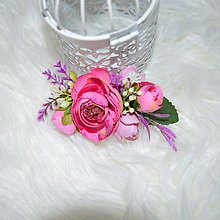 Ozdoby do vlasov - Hrebienok- ružová jar - 10502891_