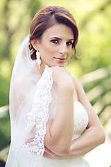 Náušnice - Romanca - Svadba (svadobné náušnice) soutache náušnice na svadbu pre nevestu (Ivory) - 10500260_