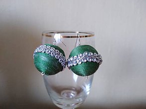 Náušnice - zelený ornament - 10507467_
