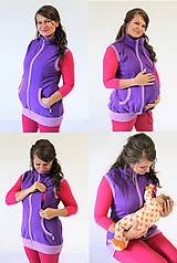 Oblečenie na dojčenie - Dojčiaca a Tehotenská VESTA - SILNÁ POČESANÁ TEPLÁKOVINA 100%Ba - 10504780_