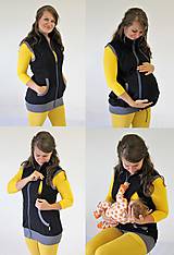 Oblečenie na dojčenie - Dojčiaca a Tehotenská VESTA - TEPLÁKOVINA 100%Ba - 10504804_