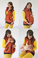 Oblečenie na dojčenie - Dojčiaca,Tehotenská a Nosiaca VESTA - SILNÁ POČESANÁ TEPLÁKOVINA 100%Ba - 10505163_