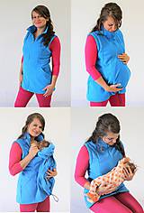 Oblečenie na dojčenie - Dojčiaca,Tehotenská a Nosiaca VESTA - FLEECE - 10505344_
