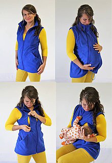 Oblečenie na dojčenie - Dojčiaca a Tehotenská VESTA - FLEECE - 10504741_