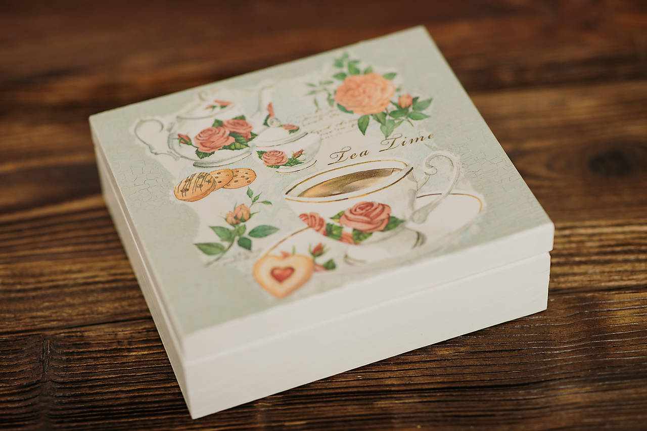 VÝPREDAJ - Krabička na čaj 6-priečinková - Tea Time 4