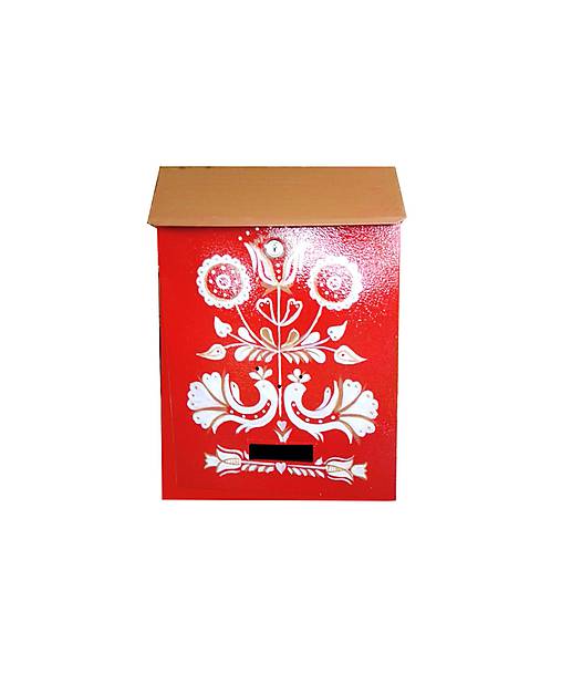 Úložné priestory & Organizácia - Vtáčiky - ornament na červenej - 10504360_