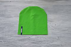 Detské čiapky - Čiapka Elastic zelená s menom - 10504050_