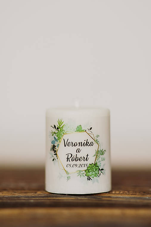 Menovka alebo darček pre svadobčanov - Sviečka - Vzor č.76