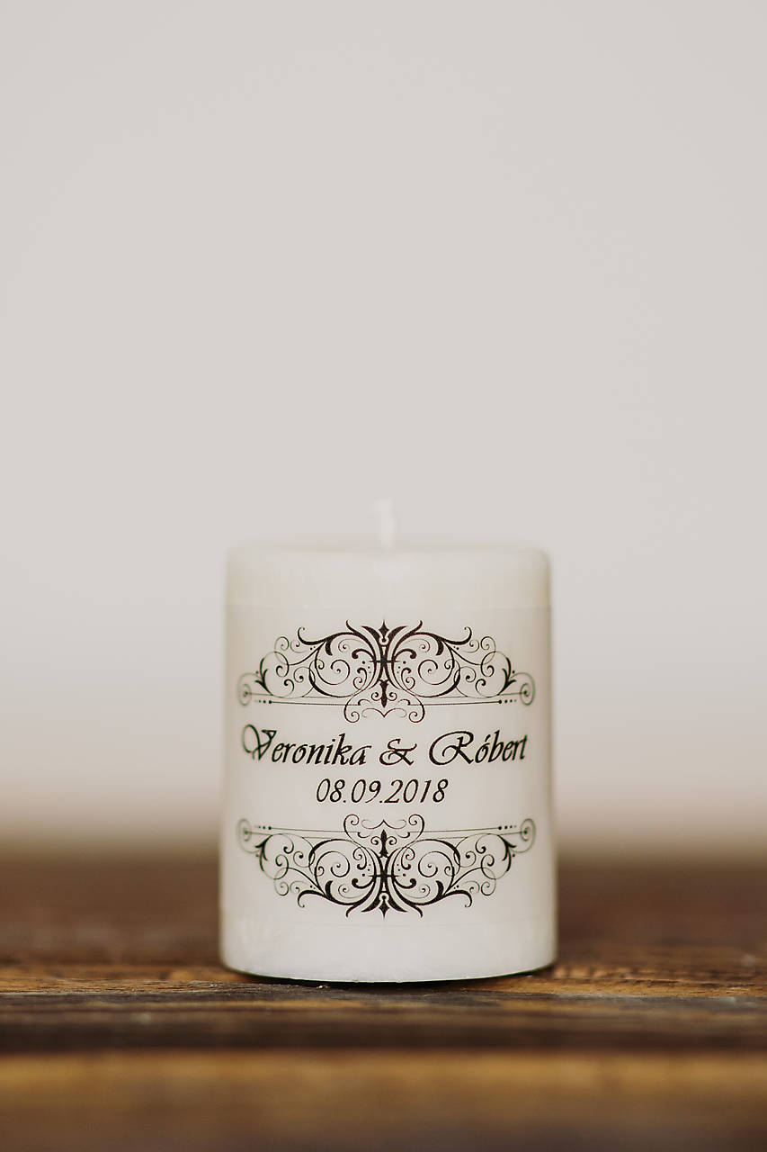 Menovka alebo darček pre svadobčanov - Sviečka - Vzor č.80