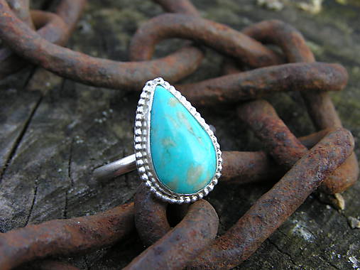 Strieborny prsteň Ag925 Tyrkys