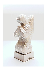 Anjel biely - drevená soška