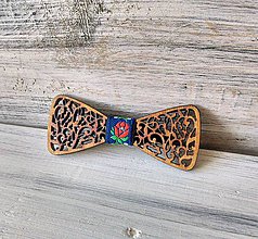 Detské doplnky - Detský drevený motýlik "Láska" (folklórna) - 10513012_