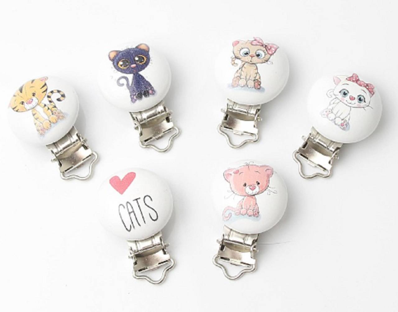 KL104 Klip drevený Mačičky 2,9 x 4,4 cm