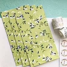 Papier - veľké papierové darčekové vrecká Flora (Zelená) - 10515994_