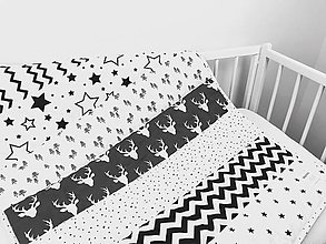 Úžitkový textil - Bielo - čierna deka pre bábätko - 10515758_