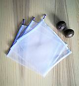 Úžitkový textil - Nákupné eko vrecko - malé biele (sada 3 ks) - 10518173_