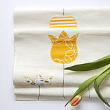 Úžitkový textil - Prestieranie / štóla - smotanové s tulipánmi - 10519300_