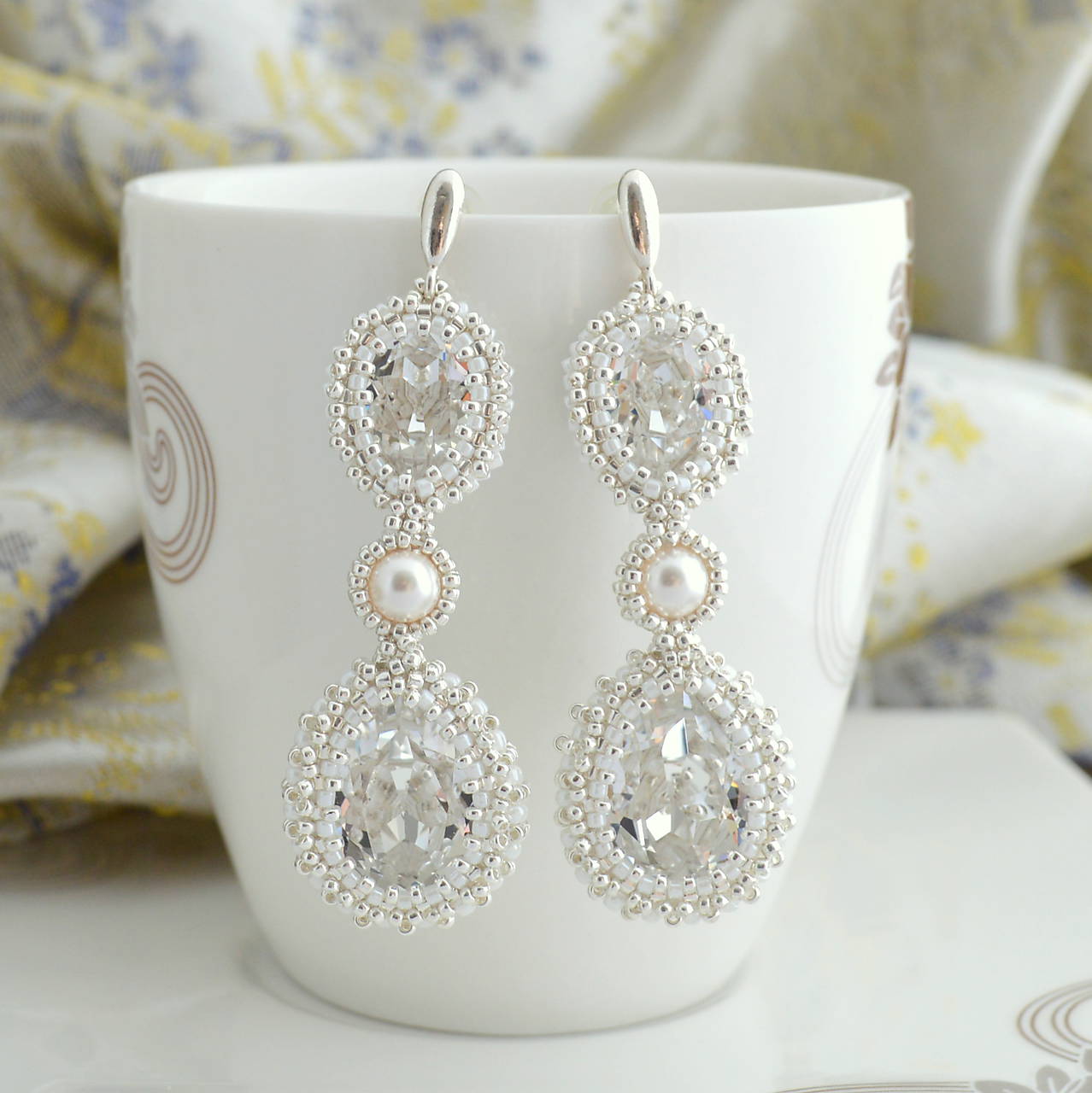 Tradičné dlhšie náušnice v tvare kvapky (Ag925)