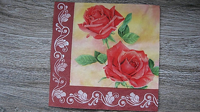 Papier - Servítka ruže, 1 ks - 10524314_