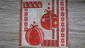 Papier - Servítka vianočná, gule, 1 ks - 10526908_