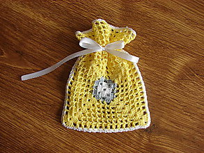 Úžitkový textil - darčekové vrecúško farebné (Žltá) - 10530756_