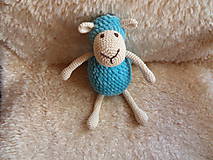 Milá háčkovaná ovečka (Modrá)