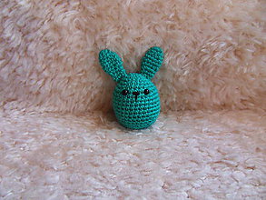 Dekorácie - Veľkonočný zajačik - vajíčko :-) (Zelená) - 10531019_
